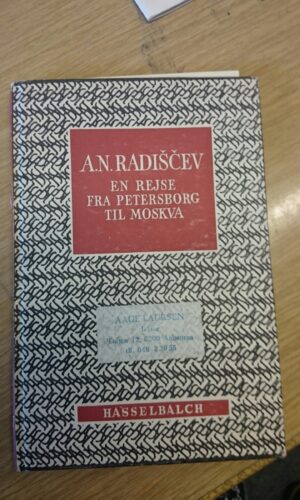En rejse Petersborg til Modsvarer - A. N. Radiscev