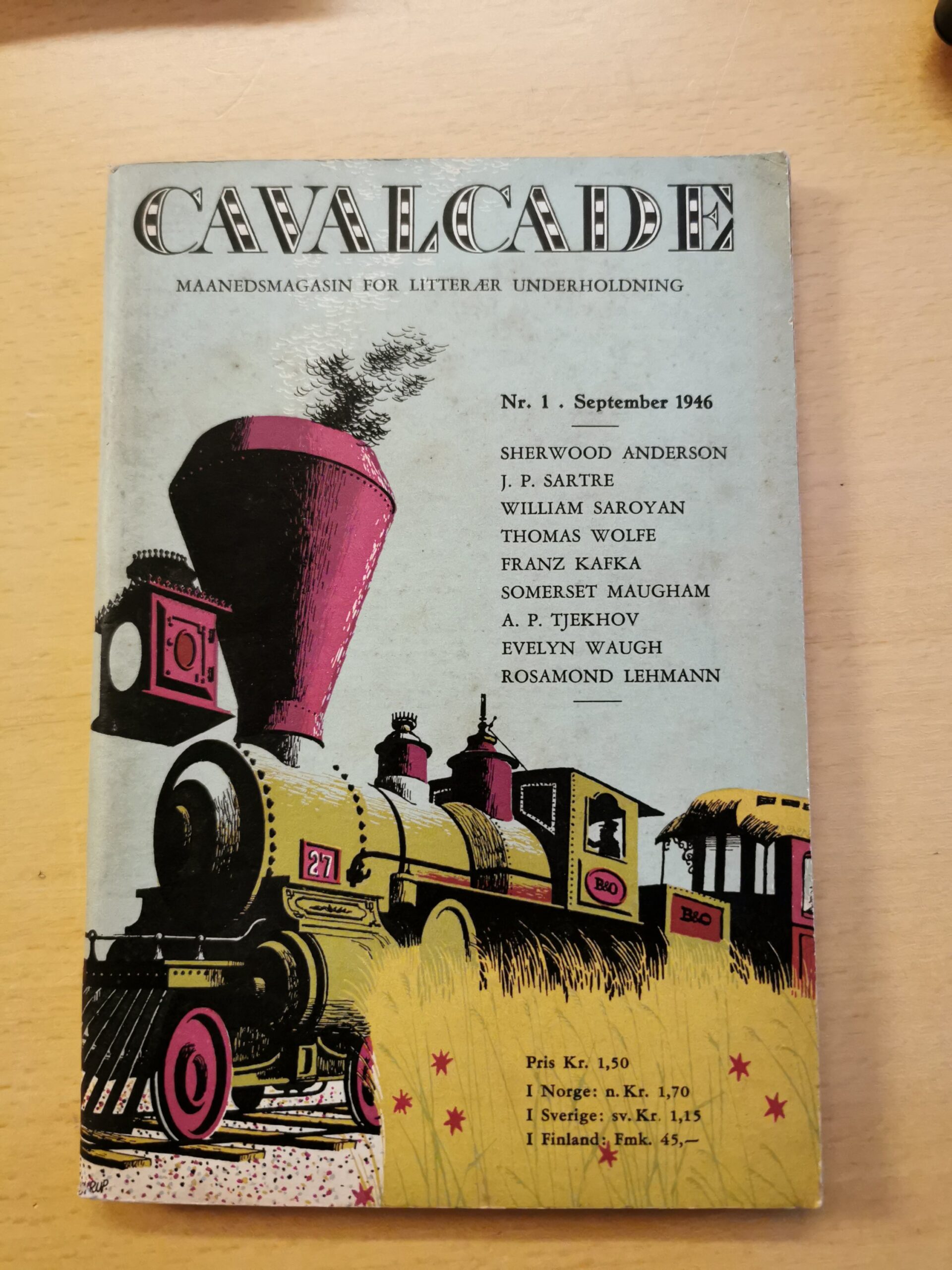 Cavalcade. Månedsmagasin for litterær underholdning. Nr 1. Af Sherwood Anderson, J.P Sartre m.fl.