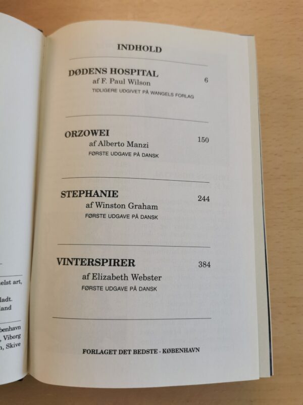 Det Bedstes Bøger: Dødens hospital, Orzowei, Stephanie og Vinterspirer - Image 2