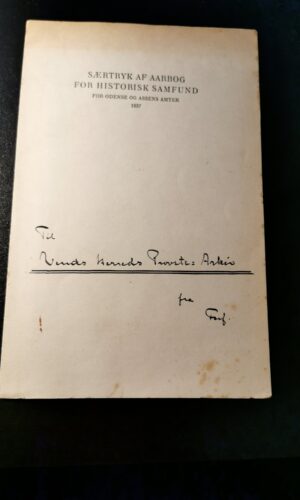 Særtryk af aarbog for historisk samfund - For Odense og Assens Amter 1937