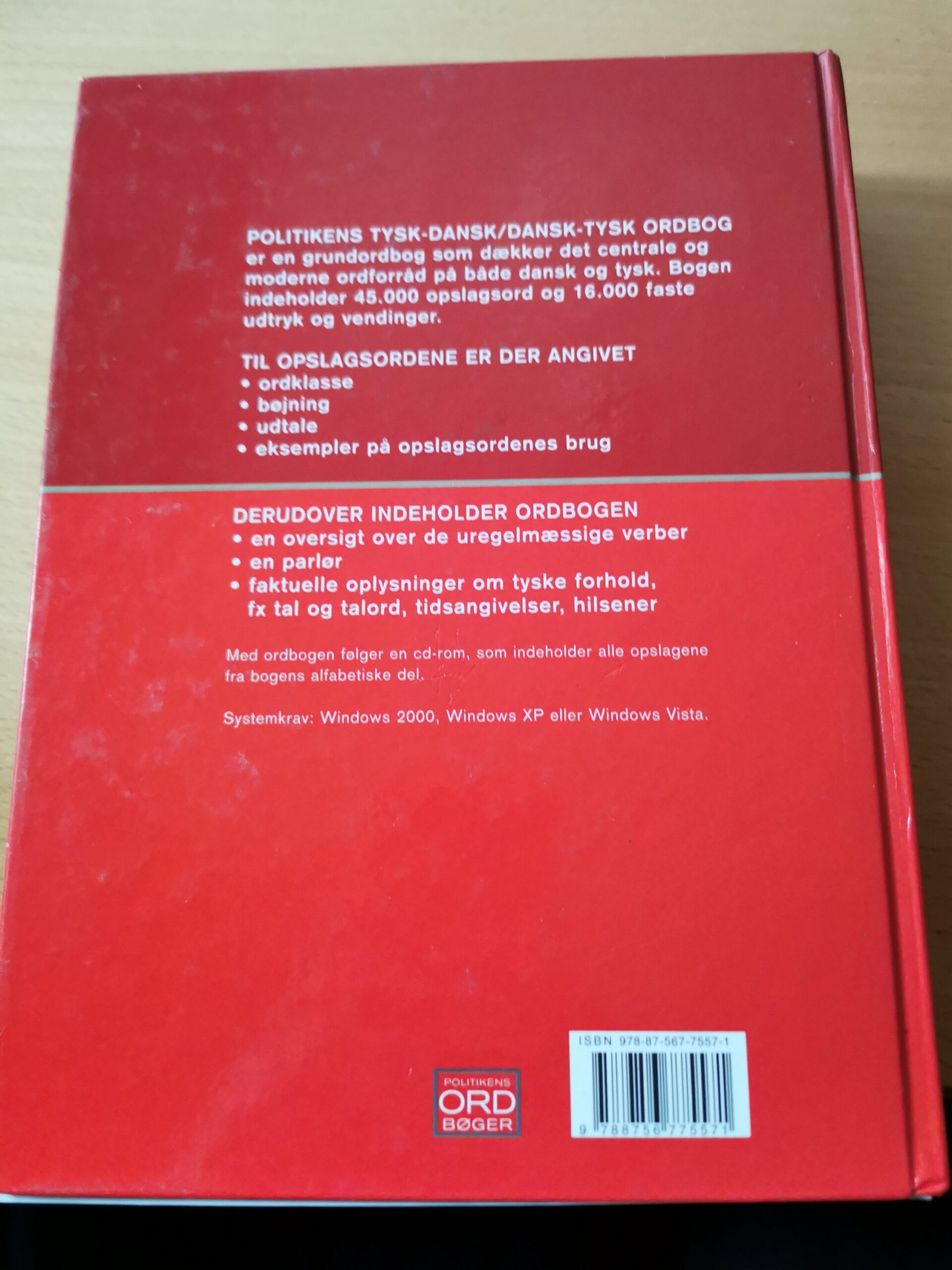 Politikens Tysk/Dansk, Dansk/Tysk Ordbog Med CD-ROM - Billede 2