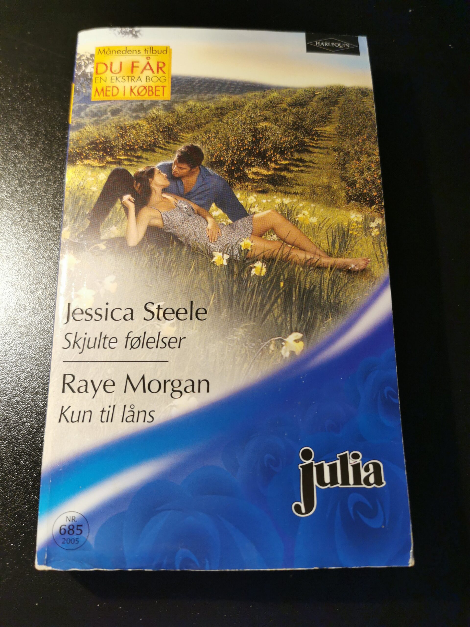Skjulte følelser, Jessica Steele, Kun til låns, Raye Morgan, Julia, Harlequin, Nr 685/2005